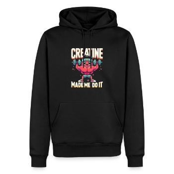Bodybuilding, Powerlifting, Weightlifting, Fitness - Men’s Premium Organic Hoodie - black - Front - Nico (187cm)