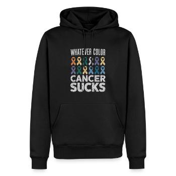 Krebs Saugt Krebsbewusstsein Krebskrieger - Männer Premium Bio Hoodie - Schwarz - Vorne - Nico (187cm)