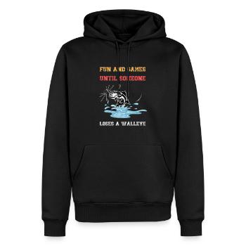 Amusement et jeux jusqu’à ce que quelqu’un perde un doré - Sweat à capuche Premium bio Homme - noir - Devant - Nico (187cm)