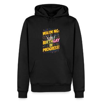 Naissancegay Gay Pride Drapeau Mois de la fierté Égalité des droits - Sweat à capuche Premium bio Homme - noir - Devant - Nico (187cm)
