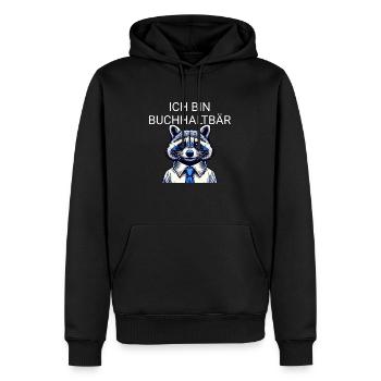 Je suis comptable comptable raton laveur - Sweat à capuche Premium bio Homme - noir - Devant - Nico (187cm)