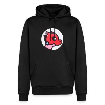 Chiffre Dragon Rouge - Sweat à capuche Premium bio Homme - noir - Devant - Nico (187cm)