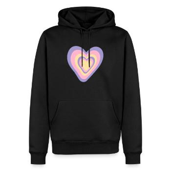 herz herz herz - Männer Premium Bio Hoodie - Schwarz - Vorne - Nico (187cm)