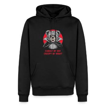 Horreur Ours en peluche griffant à travers la nuit Horreur - Sweat à capuche Premium bio Homme - noir - Devant - Nico (187cm)