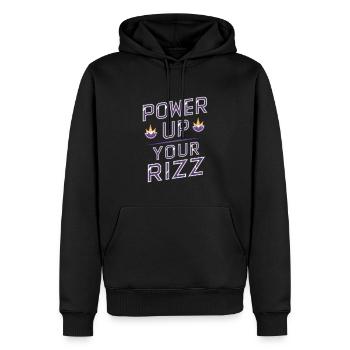 Rizzler Culture Gaming Life Rizzler Citations - Sweat à capuche Premium bio Homme - noir - Devant - Nico (187cm)