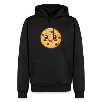 Bande dessinée de biscuit drôle - Sweat à capuche Premium bio Homme - noir - Devant - Nico (187cm)