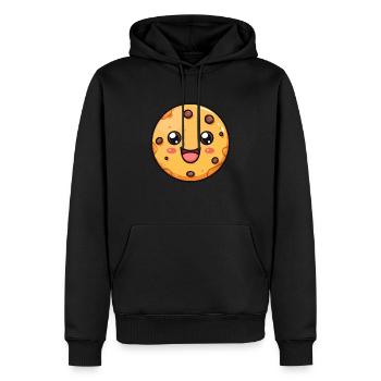 Bande dessinée de biscuit drôle - Sweat à capuche Premium bio Homme - noir - Devant - Nico (187cm)