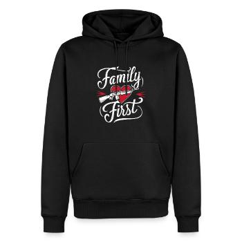 Mafia Lifestyle Crime mobster Gangster Style - Männer Premium Bio Hoodie - Schwarz - Vorne - Nico (187cm)