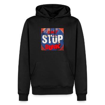 KANN DAS DUNKEN NICHT STOPPEN - Männer Premium Bio Hoodie - Schwarz - Vorne - Nico (187cm)