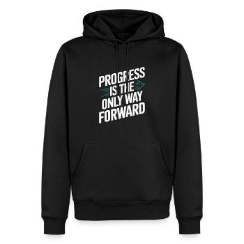 Leadership et gestion orientés vers le progrès pour - Sweat à capuche Premium bio Homme - noir - Devant - Nico (187cm)