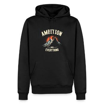 Agitation entrepreneuriale et bourreau de travail en affaires - Sweat à capuche Premium bio Homme - noir - Devant - Nico (187cm)
