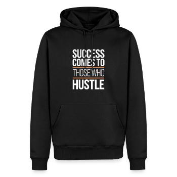 Agitation entrepreneuriale et bourreau de travail en affaires - Sweat à capuche Premium bio Homme - noir - Devant - Nico (187cm)