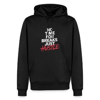Agitation entrepreneuriale et bourreau de travail en affaires - Sweat à capuche Premium bio Homme - noir - Devant - Nico (187cm)