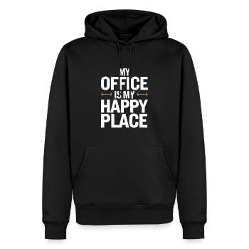 Agitation entrepreneuriale et bourreau de travail en affaires - Sweat à capuche Premium bio Homme - noir - Devant - Nico (187cm)