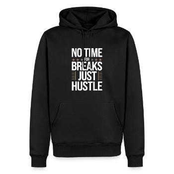 Agitation entrepreneuriale et bourreau de travail en affaires - Sweat à capuche Premium bio Homme - noir - Devant - Nico (187cm)