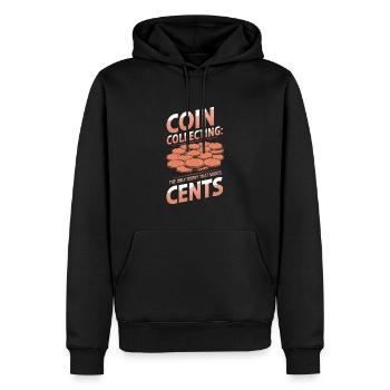 Coin Collector Coin Collection Numismatic History - Männer Premium Bio Hoodie - Schwarz - Vorne - Nico (187cm)