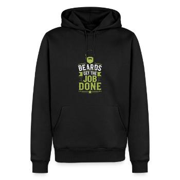 Bearded Professional Work Life Beard Pride Bearded - Männer Premium Bio Hoodie - Schwarz - Vorne - Nico (187cm)