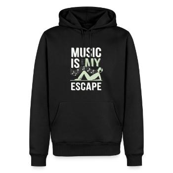 Chill Vibes Amateur de musique décontractée Relaxante - Sweat à capuche Premium bio Homme - noir - Devant - Nico (187cm)