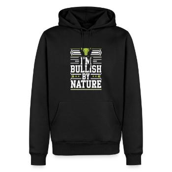 Maîtriser le marché boursier : les stratégies de day trading - Sweat à capuche Premium bio Homme - noir - Devant - Nico (187cm)