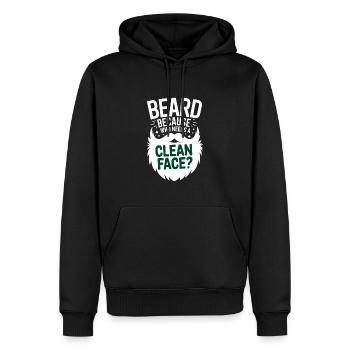 Humour drôle pour la barbe pour les passionnés et les amoureux de la barbe - Sweat à capuche Premium bio Homme - noir - Devant - Nico (187cm)