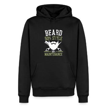 Humour drôle pour la barbe pour les passionnés et les amoureux de la barbe - Sweat à capuche Premium bio Homme - noir - Devant - Nico (187cm)