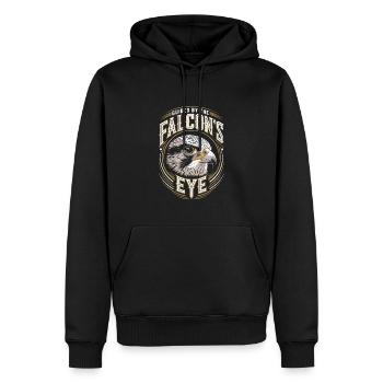 Explorez l’art de la fauconnerie avec de magnifiques oiseaux - Sweat à capuche Premium bio Homme - noir - Devant - Nico (187cm)