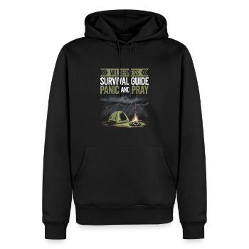 Mastering Wilderness Survival Skills and Outdoor - Men’s Premium Organic Hoodie - black - Front - Nico (187cm)