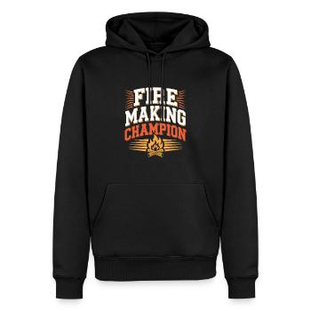 Mastering Wilderness Survival Skills and Outdoor - Men’s Premium Organic Hoodie - black - Front - Nico (187cm)