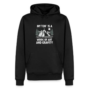 Mastering Wilderness Survival Skills and Outdoor - Men’s Premium Organic Hoodie - black - Front - Nico (187cm)