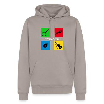 more irish session instruments - Männer Premium Bio Hoodie - Taupe - Vorne - Nico (187cm)