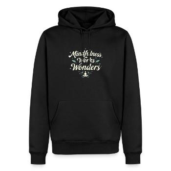 Voyage de guérison émotionnelle vers la pleine conscience et - Sweat à capuche Premium bio Homme - noir - Devant - Nico (187cm)