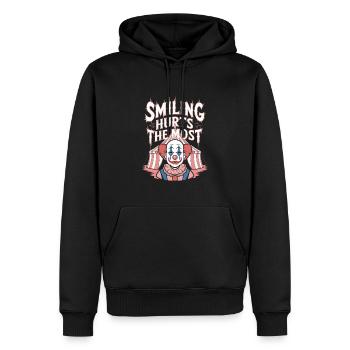 Melancholic Sad Clown Emotional Art Exploring - Männer Premium Bio Hoodie - Schwarz - Vorne - Nico (187cm)