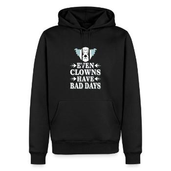 Melancholic Sad Clown Emotional Art Exploring - Männer Premium Bio Hoodie - Schwarz - Vorne - Nico (187cm)