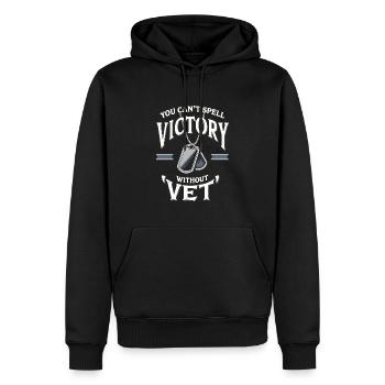 Honor Veterans Day with Patriotism and Military - Männer Premium Bio Hoodie - Schwarz - Vorne - Nico (187cm)