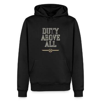 Honor Veterans Day with Patriotism and Military - Männer Premium Bio Hoodie - Schwarz - Vorne - Nico (187cm)