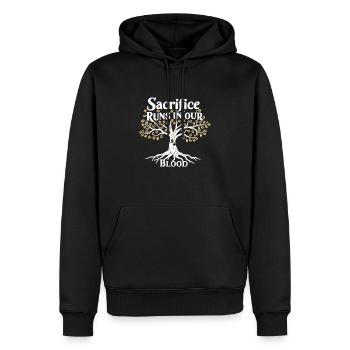 Honorez la Journée des anciens combattants avec le patriotisme et l’armée - Sweat à capuche Premium bio Homme - noir - Devant - Nico (187cm)