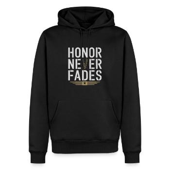 Honor Veterans Day with Patriotism and Military - Männer Premium Bio Hoodie - Schwarz - Vorne - Nico (187cm)