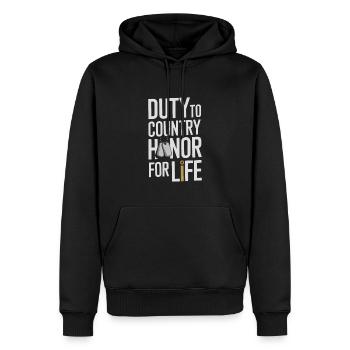Honor Veterans Day with Patriotism and Military - Männer Premium Bio Hoodie - Schwarz - Vorne - Nico (187cm)