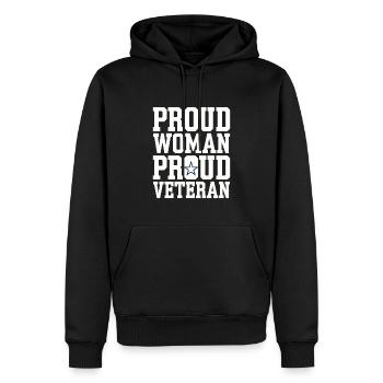 Honor Veterans Day with Patriotism and Military - Männer Premium Bio Hoodie - Schwarz - Vorne - Nico (187cm)
