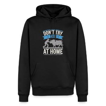 Rodeo Clown Entertainer Bull Riding And Rodeo - Männer Premium Bio Hoodie - Schwarz - Vorne - Nico (187cm)