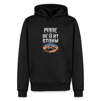 Honneur des anciens combattants de la guerre du Golfe avec fierté nationale et - Sweat à capuche Premium bio Homme - noir - Devant - Nico (187cm)