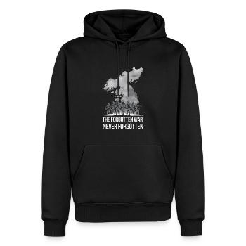 Honneur et reconnaissance des anciens combattants de la guerre de Corée - Sweat à capuche Premium bio Homme - noir - Devant - Nico (187cm)