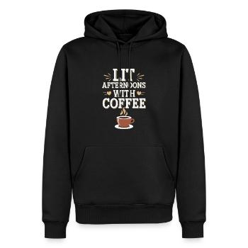 Kaffeeliebhaber Kaffeekultur Morgenkaffee Barista - Männer Premium Bio Hoodie - Schwarz - Vorne - Nico (187cm)