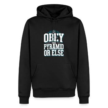 Conspiration mondiale du Nouvel Ordre Mondial - Sweat à capuche Premium bio Homme - noir - Devant - Nico (187cm)