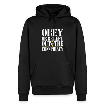 Conspiration mondiale du Nouvel Ordre Mondial - Sweat à capuche Premium bio Homme - noir - Devant - Nico (187cm)