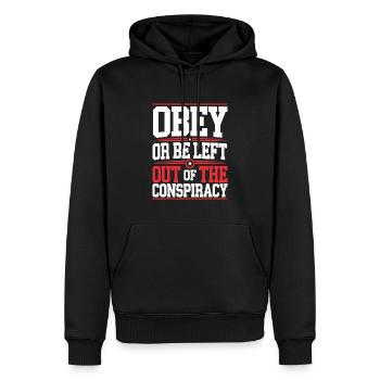 Conspiration mondiale du Nouvel Ordre Mondial - Sweat à capuche Premium bio Homme - noir - Devant - Nico (187cm)