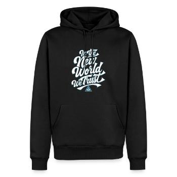Conspiration mondiale du Nouvel Ordre Mondial - Sweat à capuche Premium bio Homme - noir - Devant - Nico (187cm)