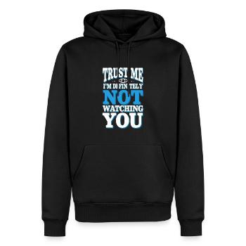Conspiration mondiale du Nouvel Ordre Mondial - Sweat à capuche Premium bio Homme - noir - Devant - Nico (187cm)