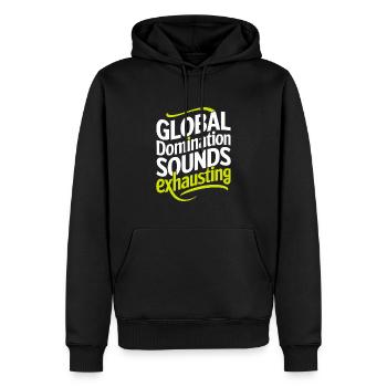 Conspiration mondiale du Nouvel Ordre Mondial - Sweat à capuche Premium bio Homme - noir - Devant - Nico (187cm)