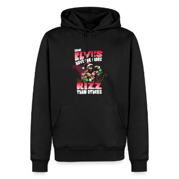 Des lutins de Noël avec plus de culture Rizz - Sweat à capuche Premium bio Homme - noir - Devant - Nico (187cm)